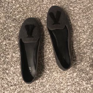 Gray and black loafers from Nordstrom